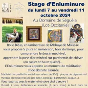 Stage d’enluminure au Domaine de Séguéla