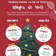 Stage de Noël Tennis Padel