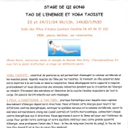 Stage de Qi Gong, Tao de l'énergie et yoga taoïste