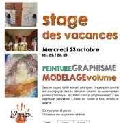 Stage des vacances - Peinture Graphisme Modelage Volume