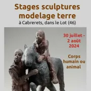 Stage modelage sculpture terre: Modelage d\'un buste à échelle 1