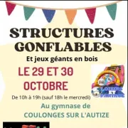 Structures gonflables et jeux géants en bois