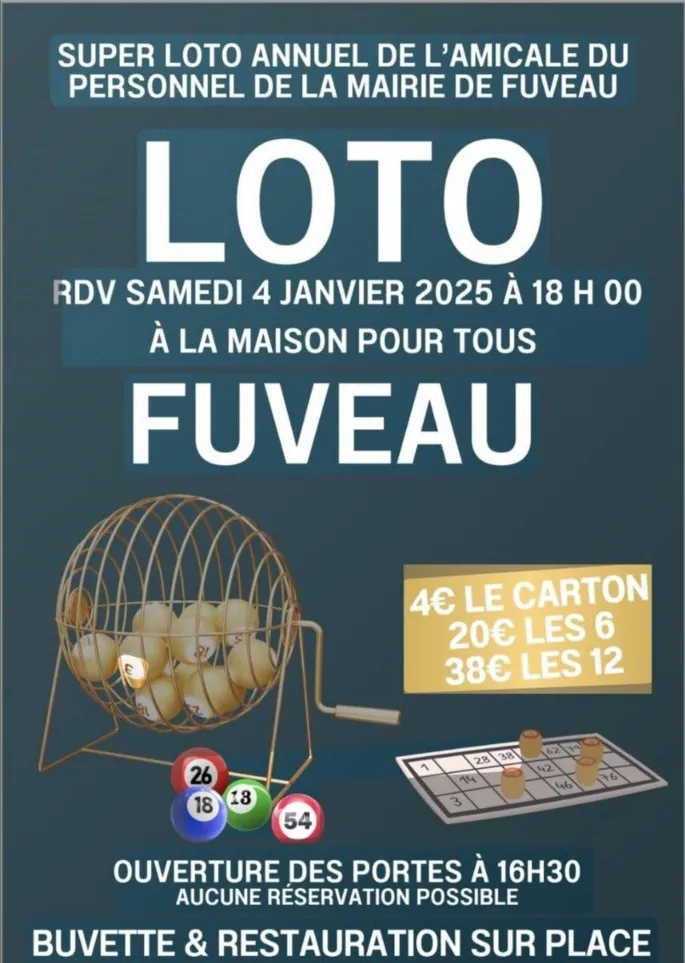 Super loto de l'amicale du personnel de la mairie!