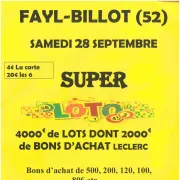 SUPER LOTO DES CYCLOS RANDONNEURS à FAYL-BILLOT