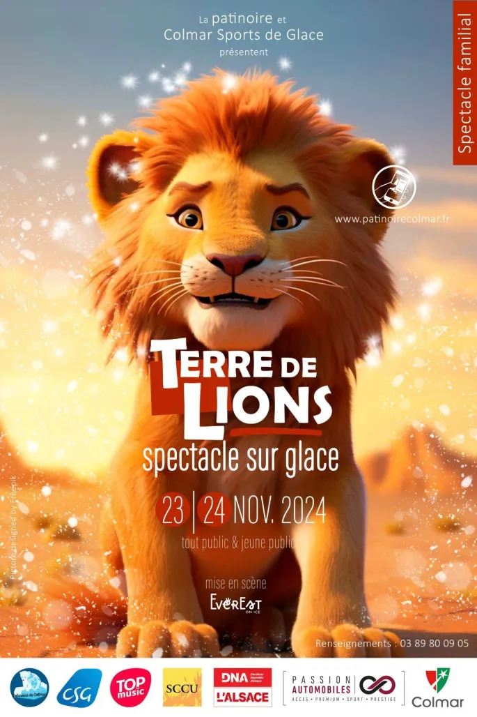 Terre de Lions, le spectacle de la patinoire de Colmar