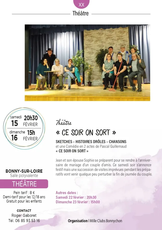 Théâtre Ce soir on sort