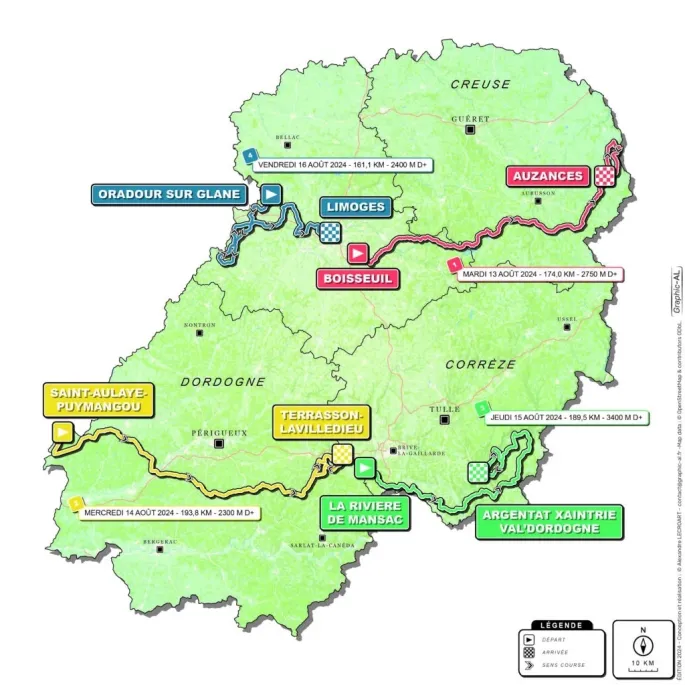 Tour du Limousin 2024 Etape TerrassonLavilledieu date, horaires