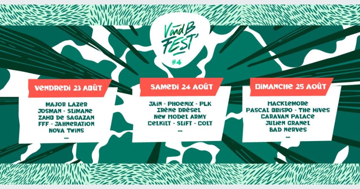 V and B Fest' 2024 Festival ChâteauGontier dates, programmation