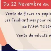 Vente de fleurs en papier à l’EHPAD Les Feuillantines