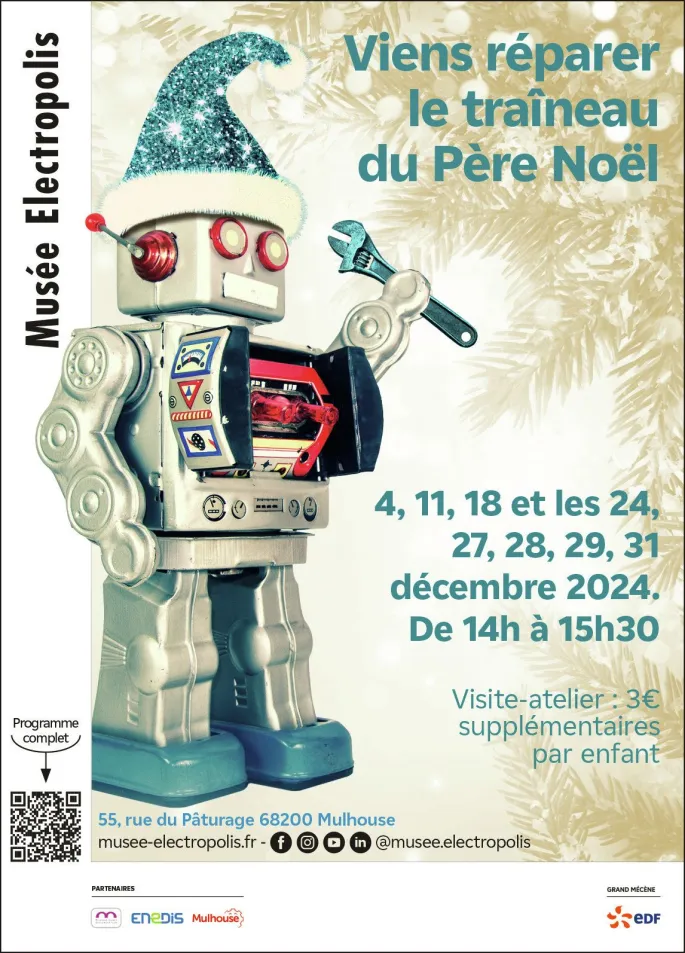 Viens réparer le traîneau du Père Noël au Musée Electropolis !