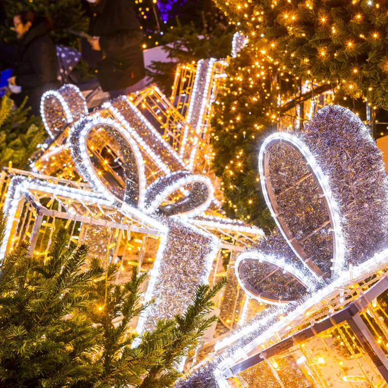 Les décorations du Marché de Noël à Nice