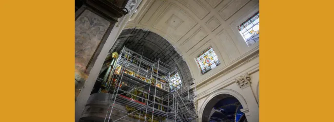 Visite du chantier de la Collégiale