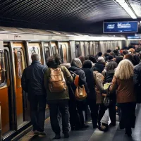 Galères quotidiennes des Parisiens dans le métro aux heures de pointe &copy; JDS