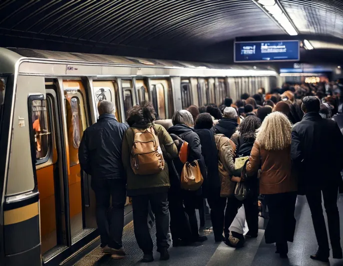 Galères quotidiennes des Parisiens dans le métro aux heures de pointe